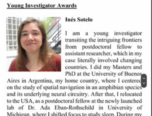 Premio de la International Society for Neuroethology a Inés Sotelo para asistir al Meeting de Berlín (Alemania)
